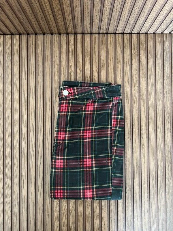 Spijkerbroek met Tartan Geruit Patroon – photo 2